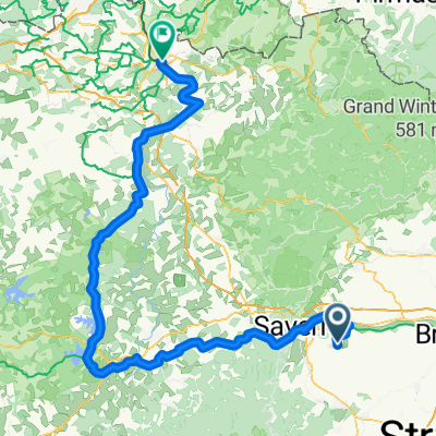 Route zu Sarreguemines