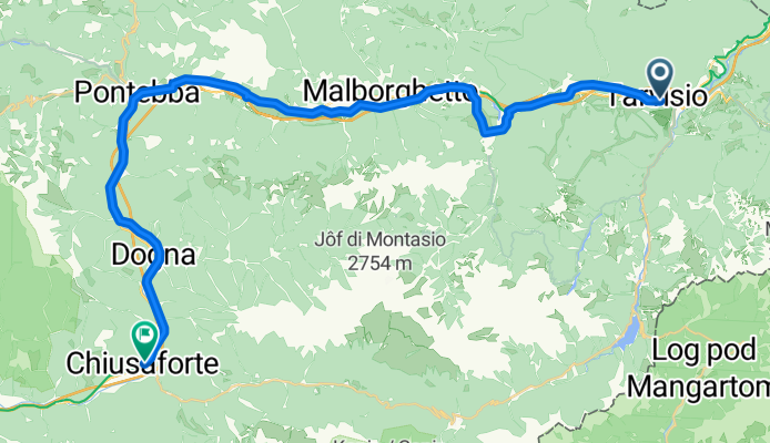 Via Sottomonte, Tarvisio - Via Radweg, Chiusaforte