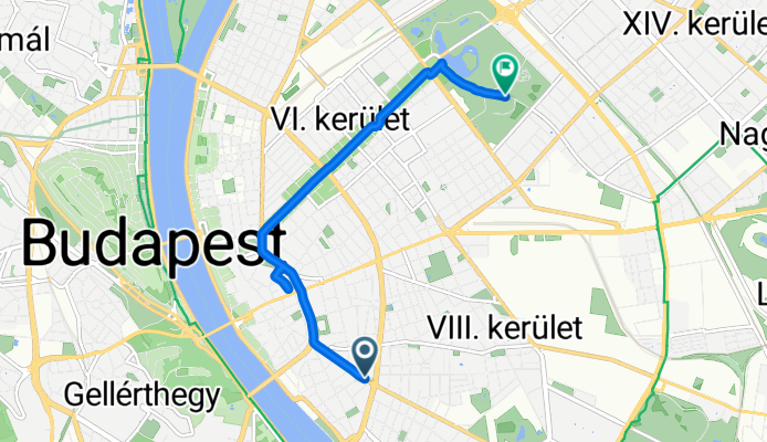 District VIII, Budapest to Mária út M01-Máriacel-Budapest-Csíksomlyó, Budapest