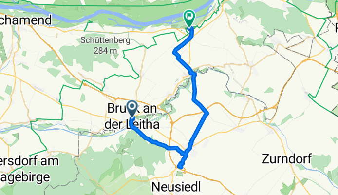 Bruck an der Leitha nach Petronell