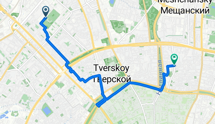 Route in Moscow