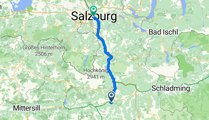 From Saint Johann im Pongau to Salzburg