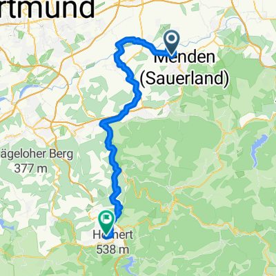 Zuckmayerstraße, Menden (Sauerland) nach Altenaer Straße, Lüdenscheid