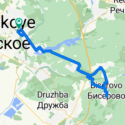 От улица Центральная 29, Поповка (сафоновский С/о) до улица Центральная 32, Поповка (сафоновский С/о)