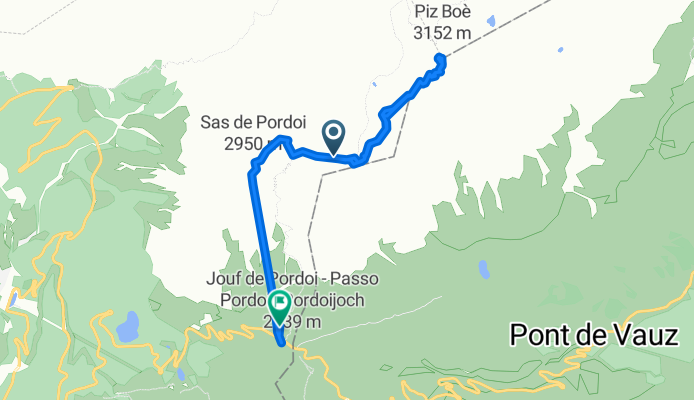 Canazei nach Passo Pordoi, Canazei