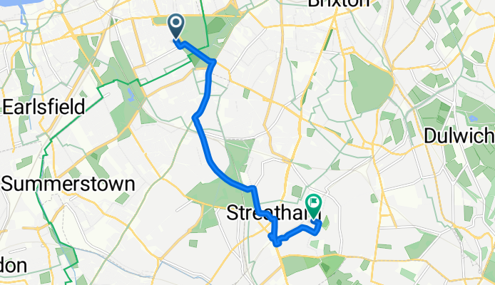 Culmstock Road, London to Sunnyhill Road, London