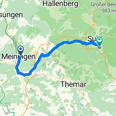 An den Röthen, Meiningen nach Neuer Friedberg, Suhl