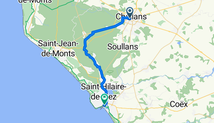 Von Challans bis Saint-Gilles-Croix-de-Vie