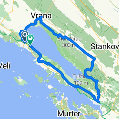 Jadranska magistrala, Pakoštane - Pakoštane