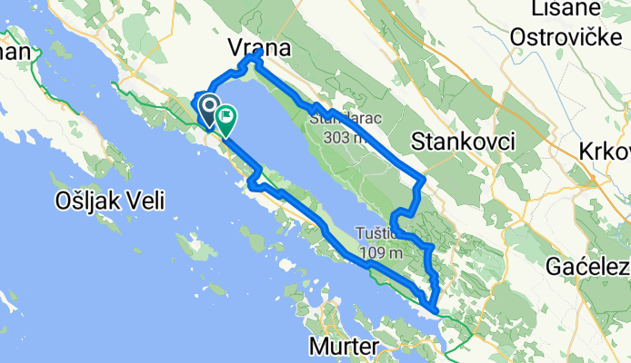 Jadranska magistrala, Pakoštane - Pakoštane