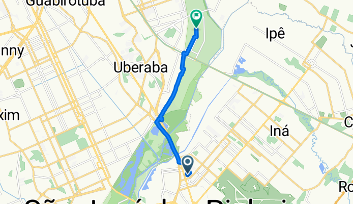 Rua Loanda, São José Dos Pinhais a Rua Padre José Poliga, Curitiba