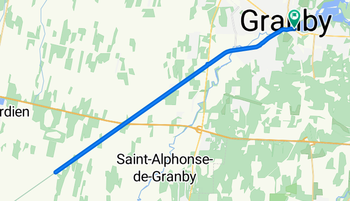 Route Estriade - Granby