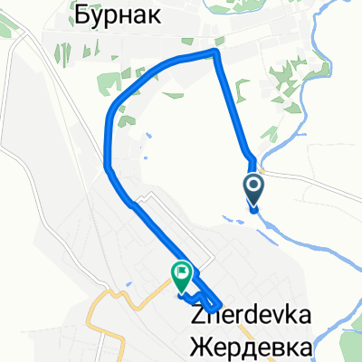 От Набережная улица 27А, Жердевка до Стадионная улица 19, Жердевка