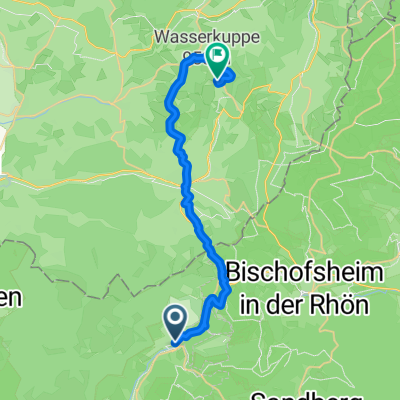 Wildflecken zur Wasserkuppe Rennrad
