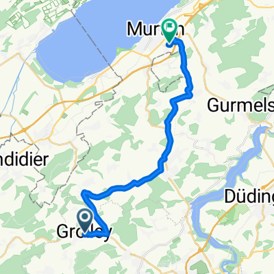 Route du Château, Grolley nach Mühleweg, Murten