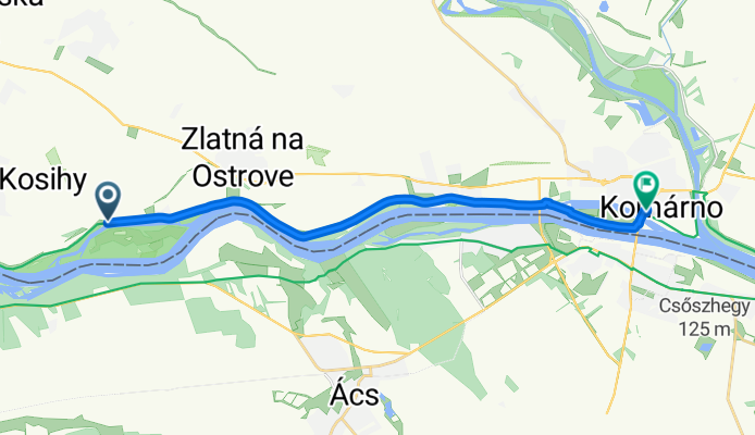 Veľký Lél, Csallóközaranyos - Dunajské nábrežie, Komárom