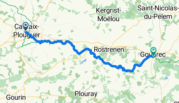 From Carhaix-Plouguer to Gouarec pour dej day 2