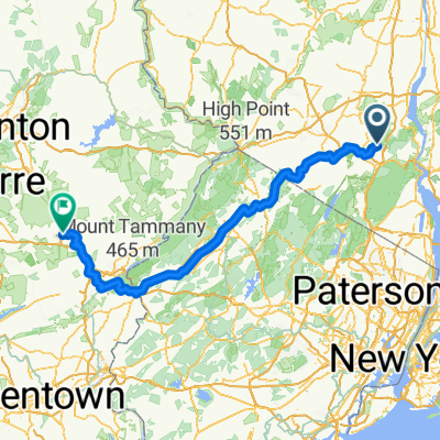 Route to Pocono Summit