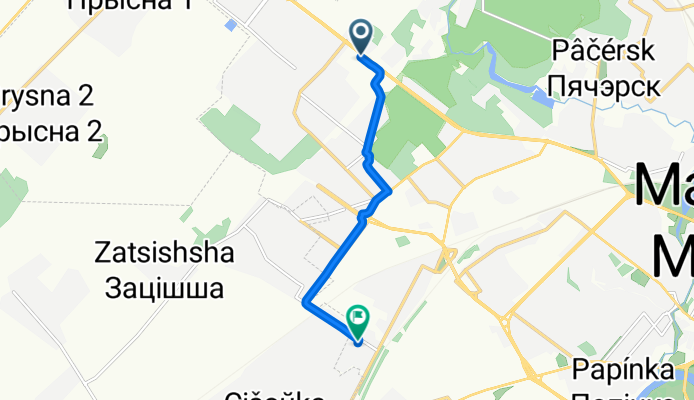Минское шоссе, Могилев до улица Печеринка, Могилев