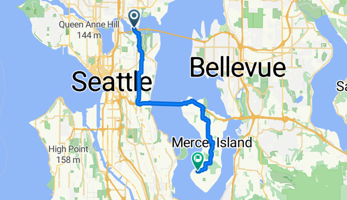 E Hamlin St, Seattle to W Mercer Way, Mercer Island