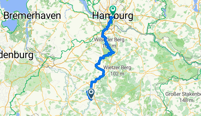 Leine-Heide-Radweg mit Heidelandschaft von Schwarmstedt bis Hamburg