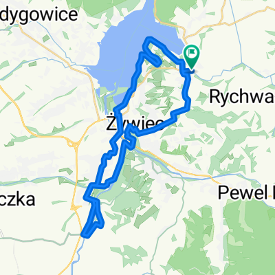 Jezioro Żywieckie - Węgierska Górka: wariant bez pociągu