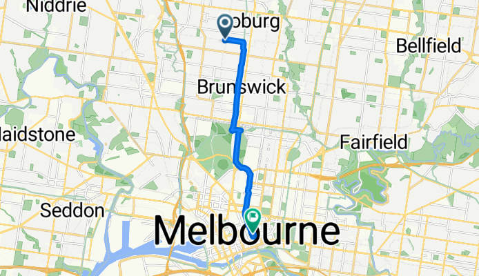 Shaftsbury St, Coburg to Bourke St, Melbourne