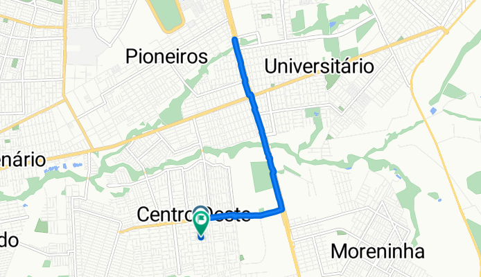 Rua Braz Clemente Mendonça, Campo Grande a Rua Braz Clemente Mendonça, Campo Grande