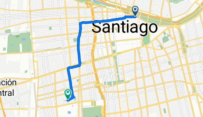 Santo Domingo, Santiago a Domeyko, Santiago