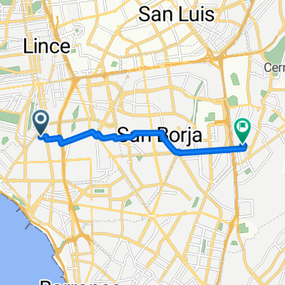 Avenida Santa Cruz, Lima a Departamento de Lima