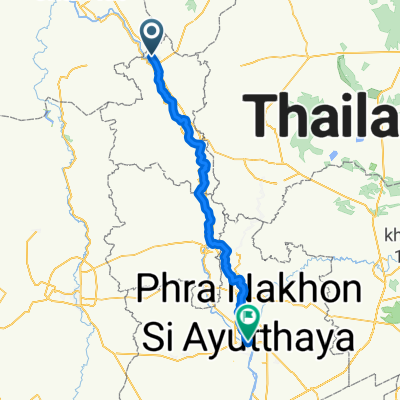 From Amphoe Mueang Sing Buri to Amphoe Phra Nakhon Si Ayutthaya