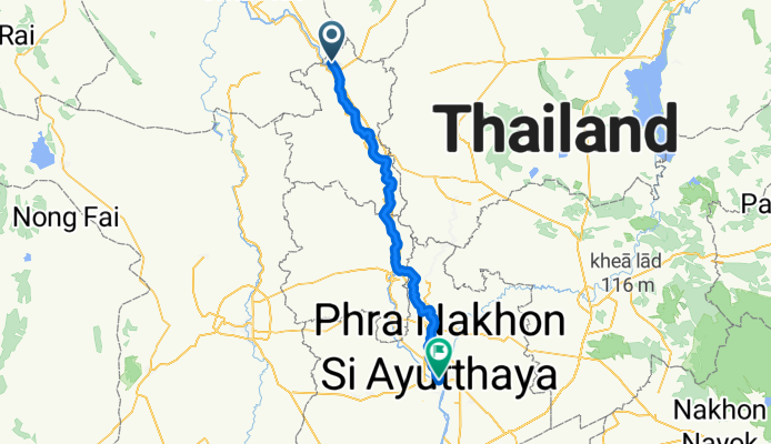 From Amphoe Mueang Sing Buri to Amphoe Phra Nakhon Si Ayutthaya
