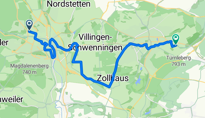 Hornberger Straße, Villingen-Schwenningen nach In Rammelswiesen, Villingen-Schwenningen