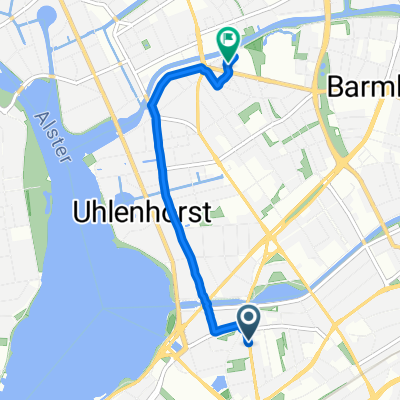 Mühlendamm, Hamburg nach Grovestraße, Hamburg