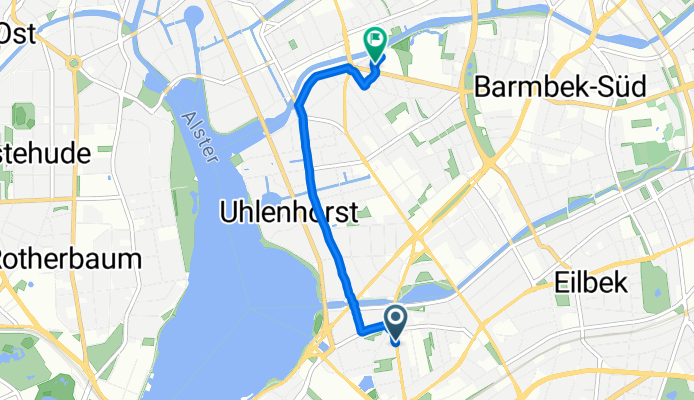 Mühlendamm, Hamburg nach Grovestraße, Hamburg