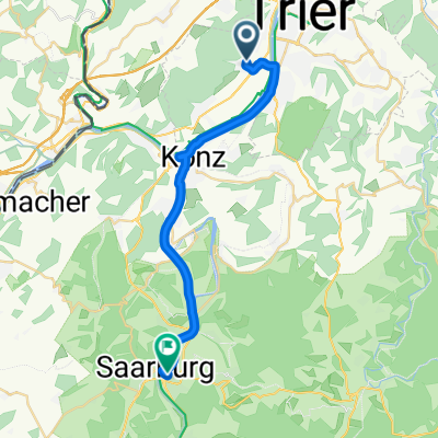 Eurener Straße, Trier nach Bahnhofstraße, Saarburg
