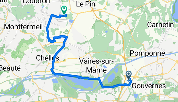 Rue Enrico Fermi, Saint-Thibault-des-Vignes à Rue de la Régalle, Courtry