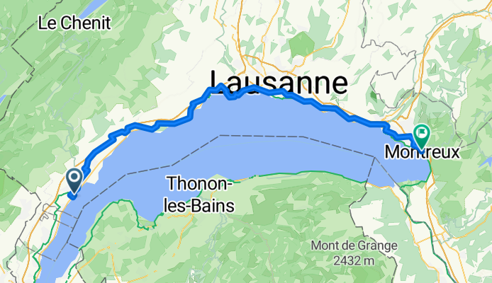 Chemin de la Croisette, Nyon to Rue Industrielle, Montreux