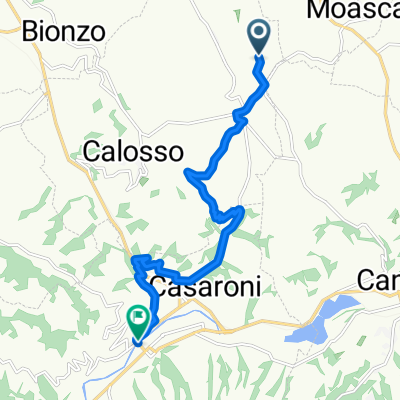 Via Valcalosso, Calosso nach Via Roma, Santo Stefano Belbo