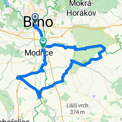 Route in Brno