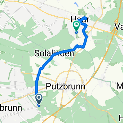 Ottobrunn nach Bahnhofsplatz, dann Jagdfeldring, Haar
