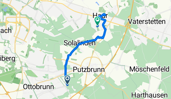 Ottobrunn nach Bahnhofsplatz, dann Jagdfeldring, Haar