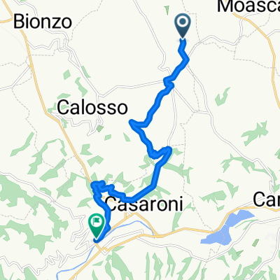 Via Valcalosso, Calosso nach Via Roma, Santo Stefano Belbo