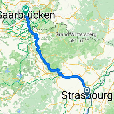 Route de l'Hôpital, Straßburg nach Rathausplatz, Saarbrücken