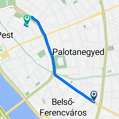 District VIII, Budapest to Semmelweis utca, Budapest