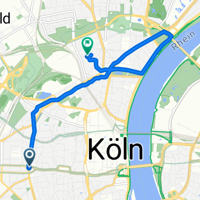 An der Hahnepooz to Kasparstraße
