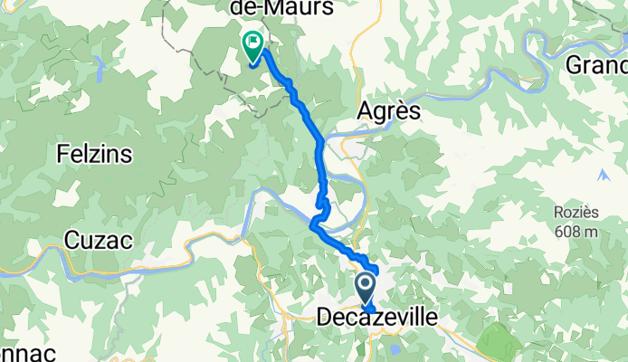 D 840, Decazeville nach Rue de la Carrière du Fabre, Montmurat
