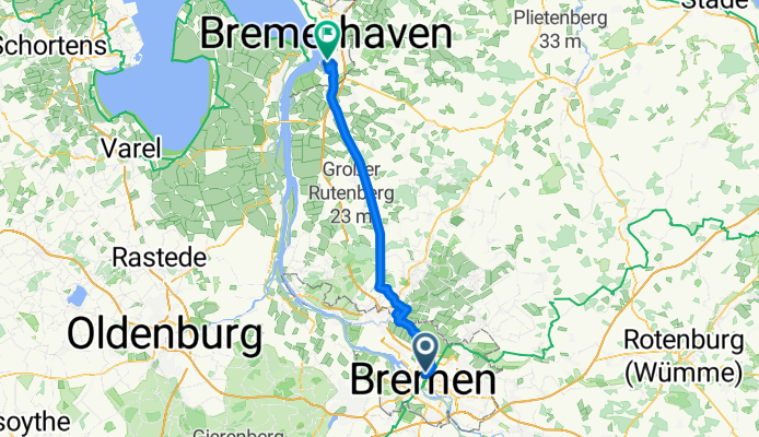 Buddestraße, Bremen to Weserstraße, Bremerhaven