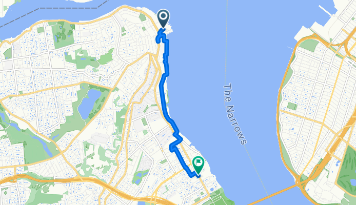 Route in Staten Island