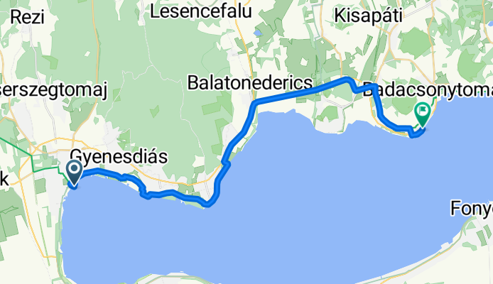 Útvonal innen: Keszthely